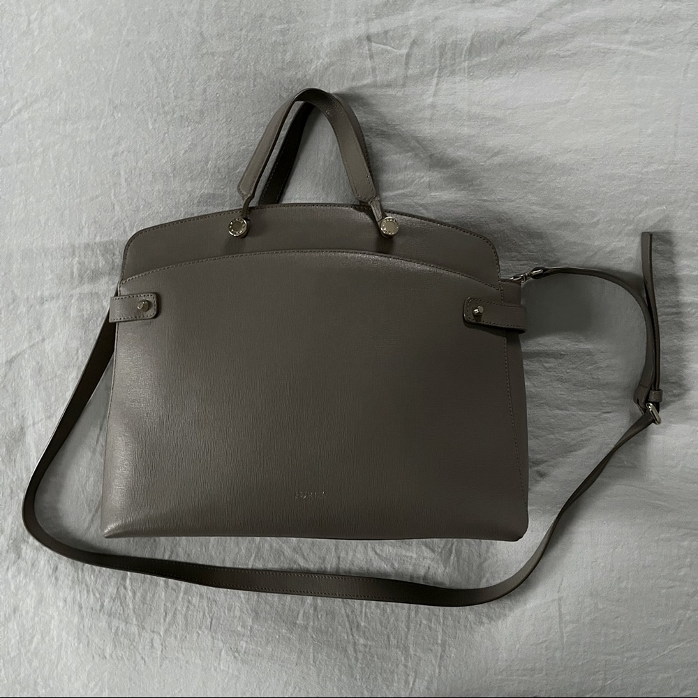 Furla Agata Saffiano Leather Large Crossbody Satchel